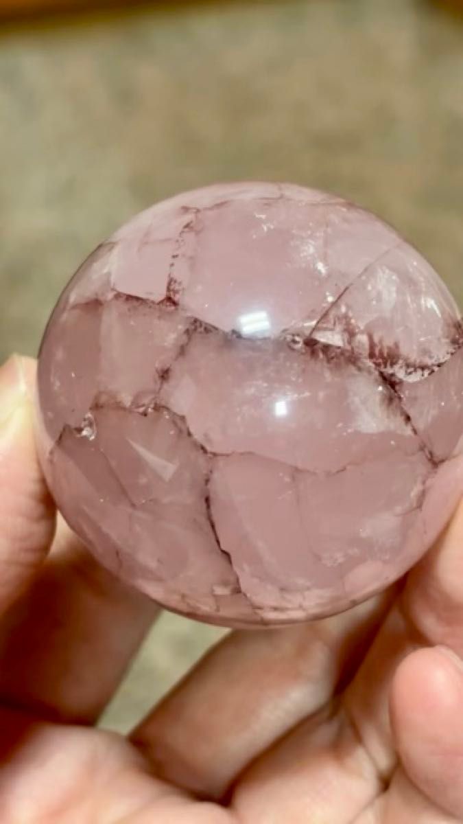 レアストーン ピンクヒーラー スフィア5 07cm とても綺麗 天然石