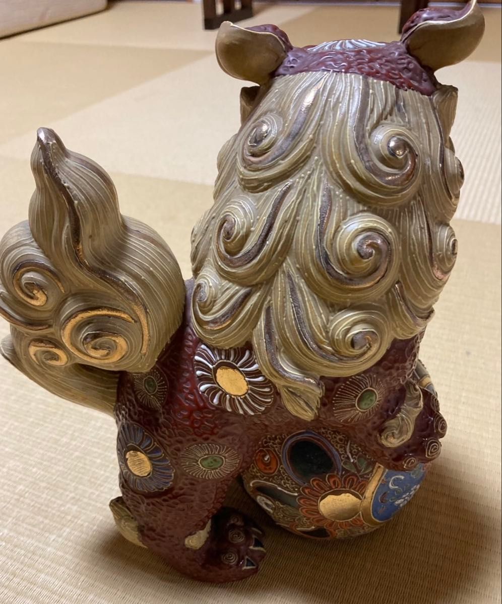 九谷焼 玉乗り赤獅子 狛犬 縁起物 魔除け 日本伝統工芸品｜Yahoo