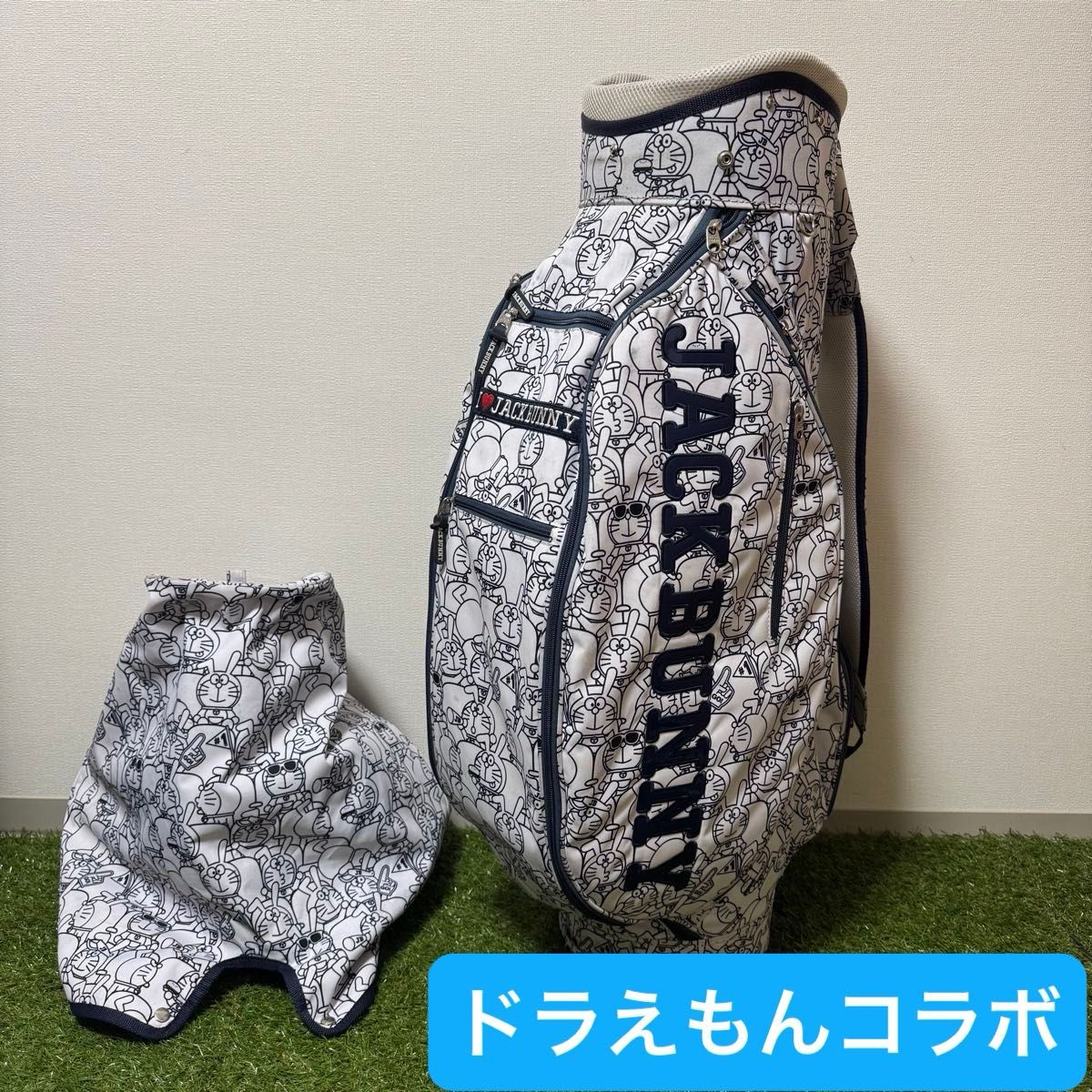 限定レア JACK BUNNY ジャックバニー ドラえもん 総柄 キャディバッグ