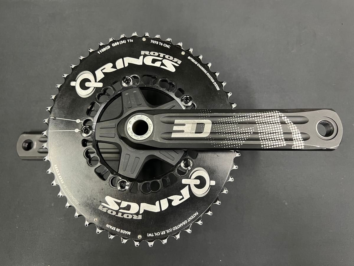 ローター ROTOR 3D24 Q-RINGS クランクセット 170mm 楕円 50/34T Φ24