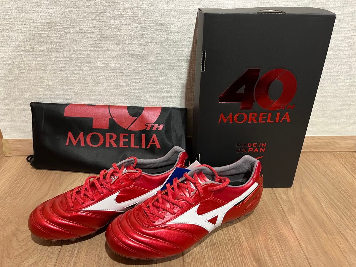 ミズノ モレリアⅡ JAPAN ルビーレッド 25 0cm 25cm モレリア2 40周年