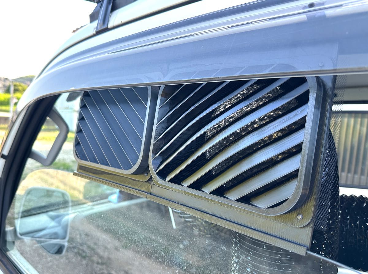 大口径Ver】EcoFlow WAVE 3 自作排気吸気ダクト ネット付き エコフロー