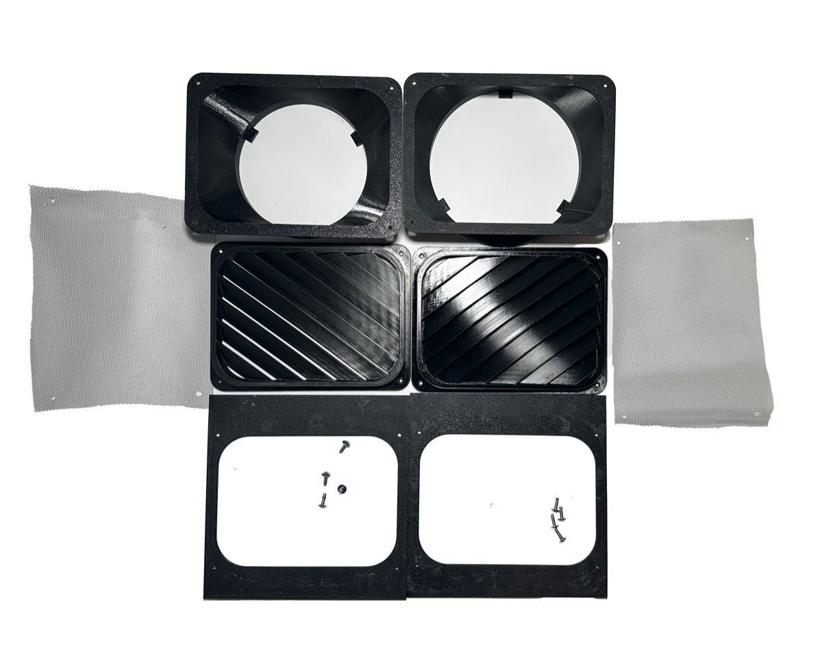 大口径Ver】EcoFlow WAVE 3 自作排気吸気ダクト ネット付き エコフロー