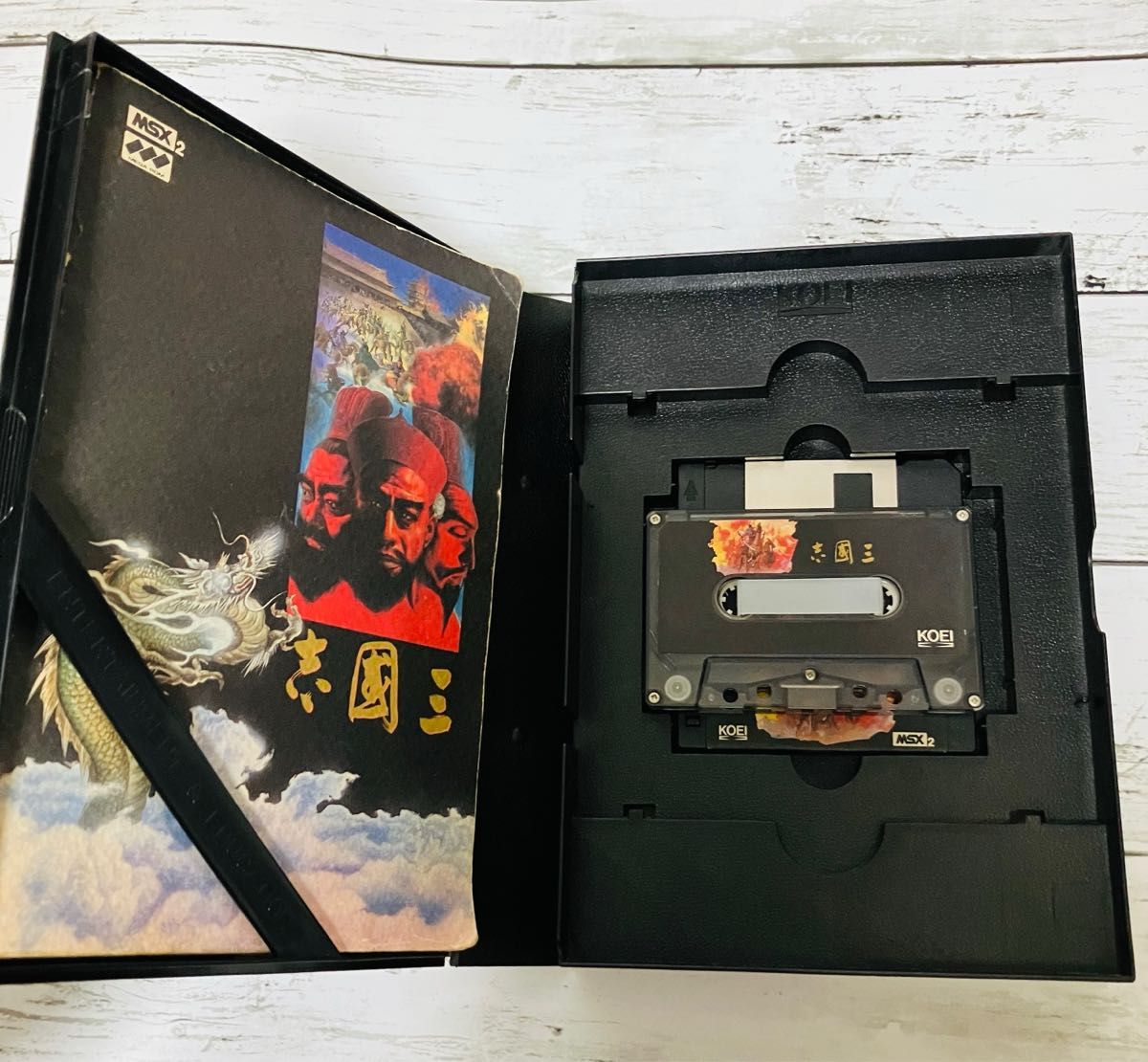 MSX2】三國志 2DDフロッピーディスク(2枚組) カセットテープ PCゲーム