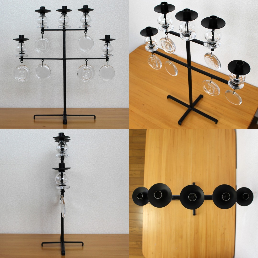 美品・刻印】エリックホグラン キャンドルスタンド オニオン型2段