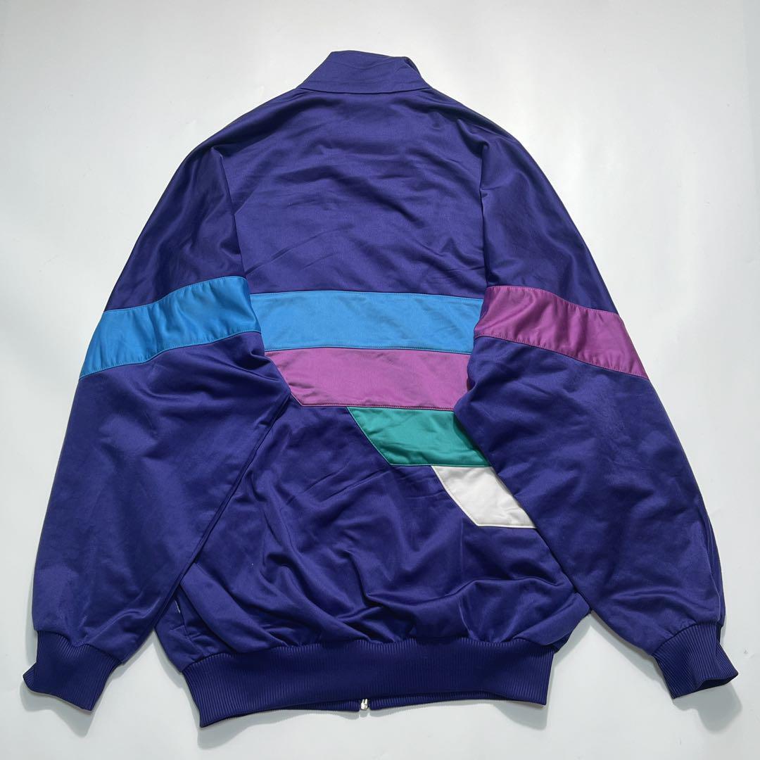 80's adidas アディダス トラックジャケット ジャージ M〜 紫 パープル