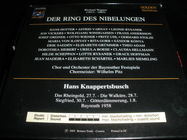 クナッパーツブッシュ ワーグナー ニーベルングの指環 バイロイト 1958