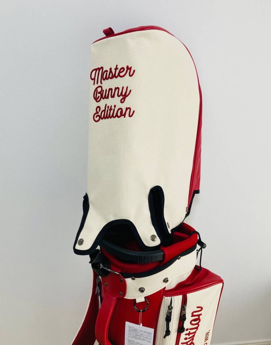 新品 パーリーゲイツ マスターバニー 帆布×合皮 スタンド式キャディ