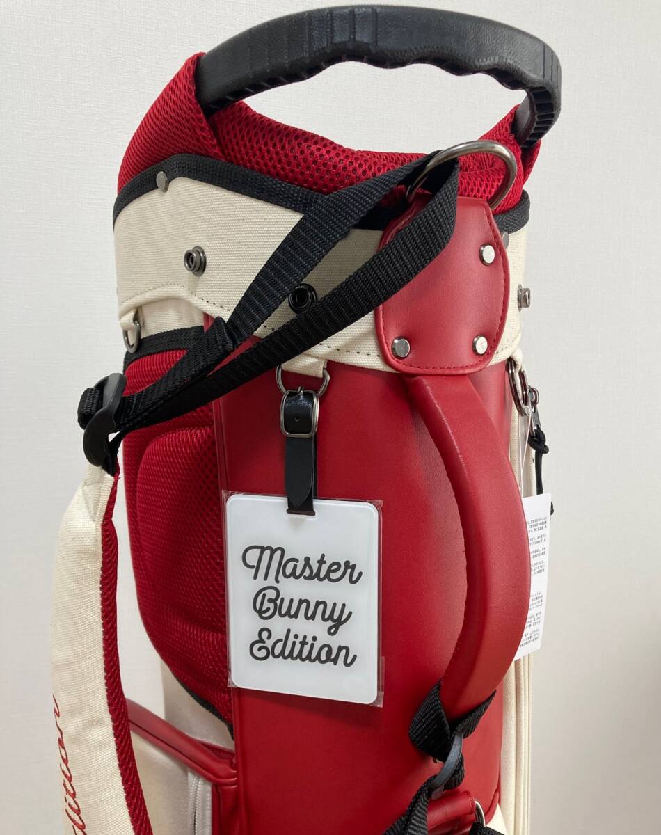 新品 パーリーゲイツ マスターバニー 帆布×合皮 スタンド式キャディ