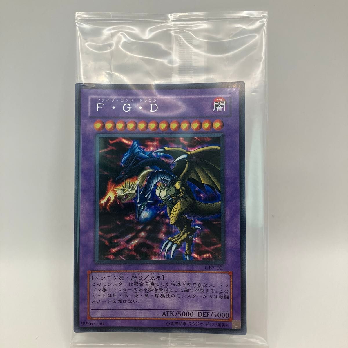 遊戯王 初回予約特典カード F・G・D ファイブ・ゴッド・ドラゴン