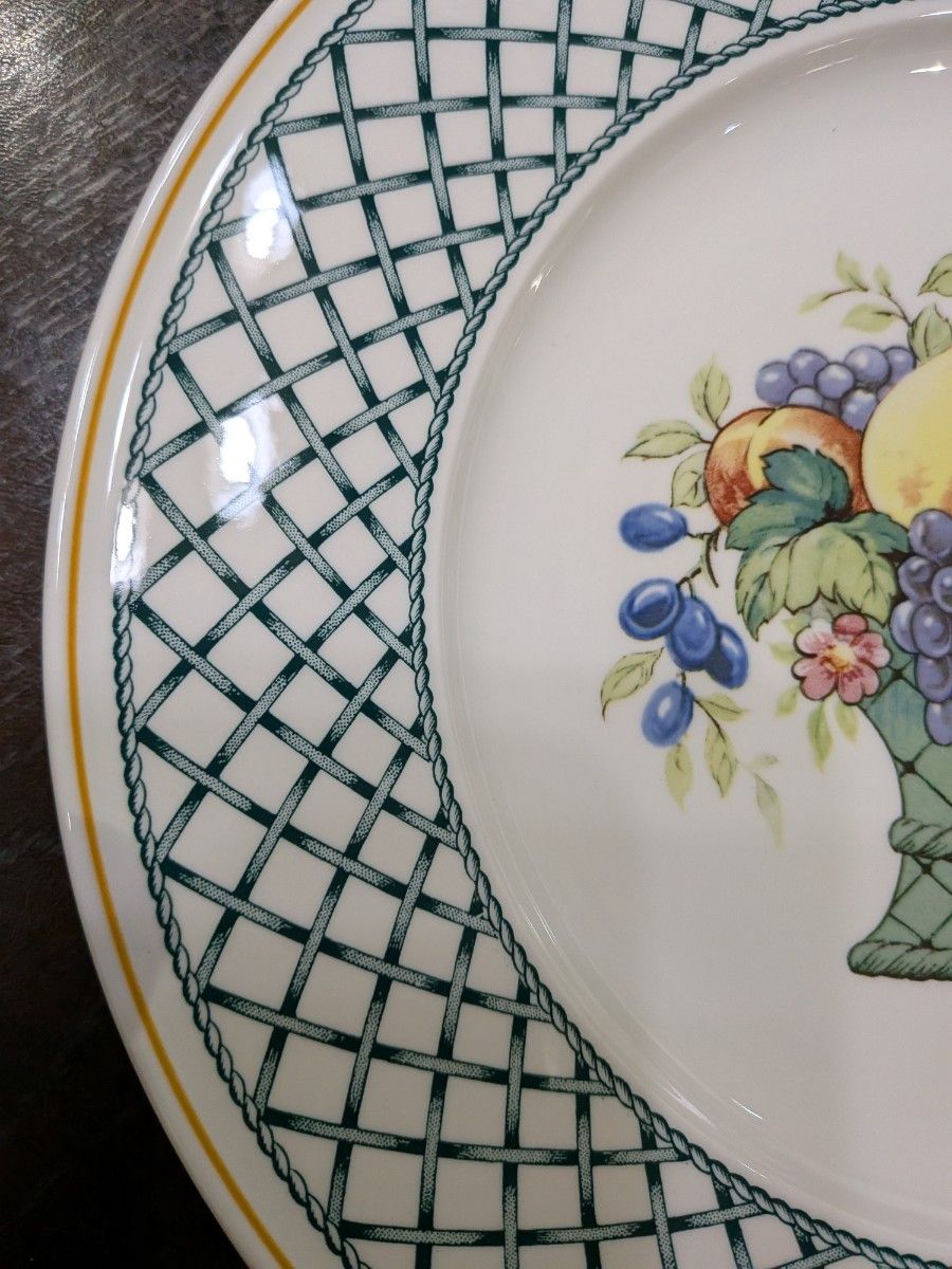 ビレロイ&ボッホ プレートフルーツバスケット柄 直径約26cm 新品未使用