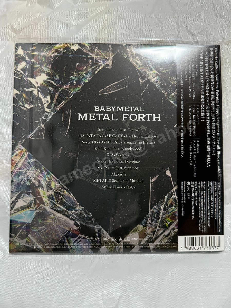 新品 直筆サインカード BABYMETAL METAL FORTH DELUXE EDITION