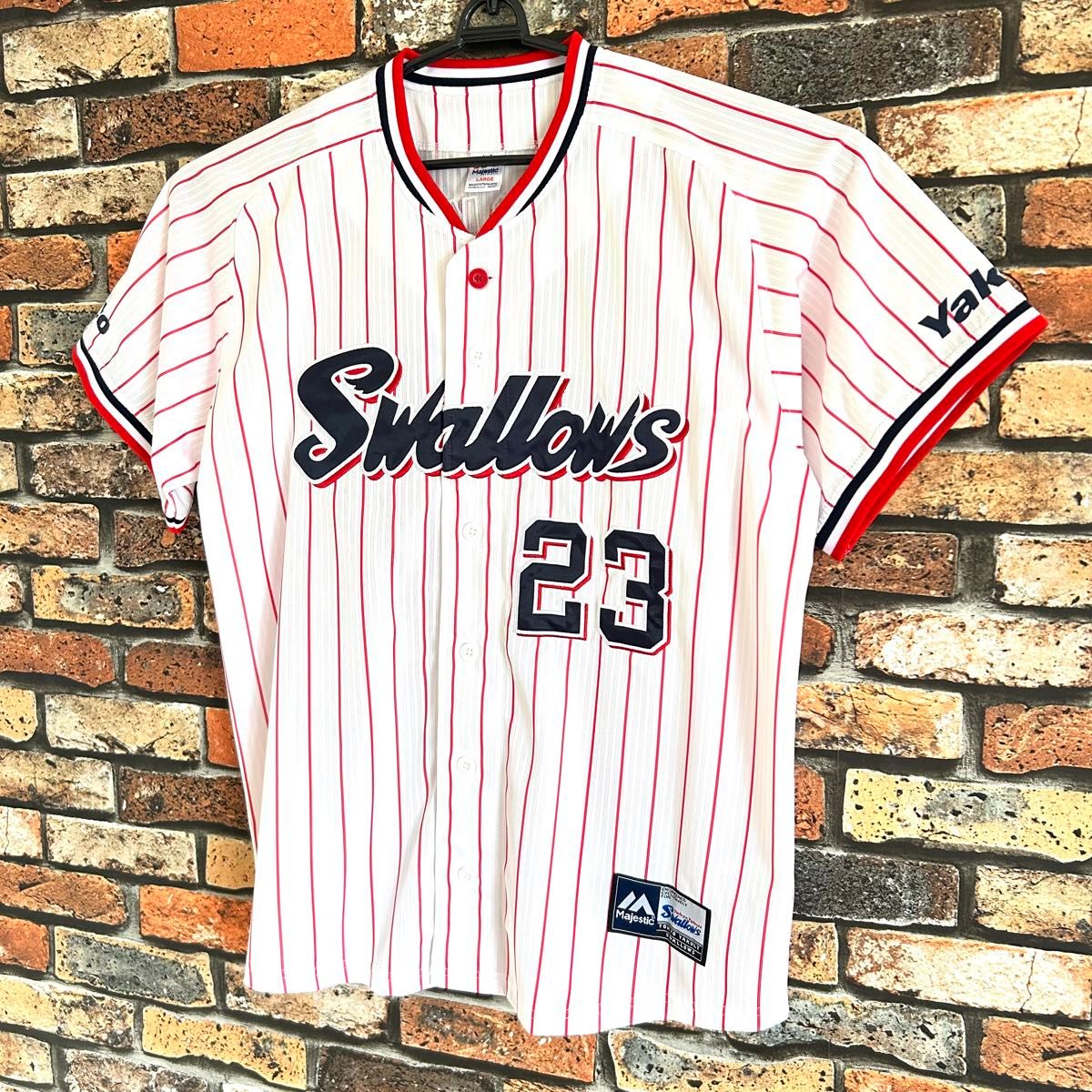 美品 東京ヤクルトスワローズ 青木宣親 ユニフォーム Majestic Lサイズ