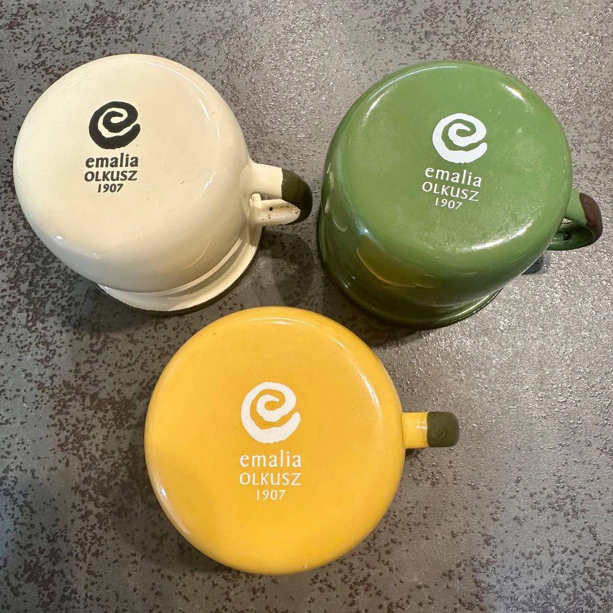 エマリアオルクシュ emalia OLKUSZ 琺瑯 ホーロー マグカップ 3個