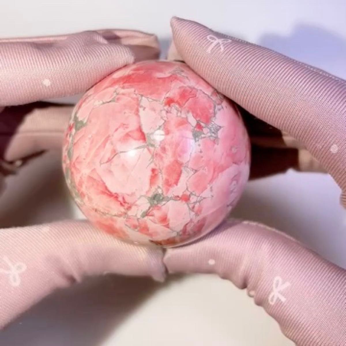 344】天然石 ピンクジャスパー スフィア 約56 8㎜｜Yahoo!フリマ（旧