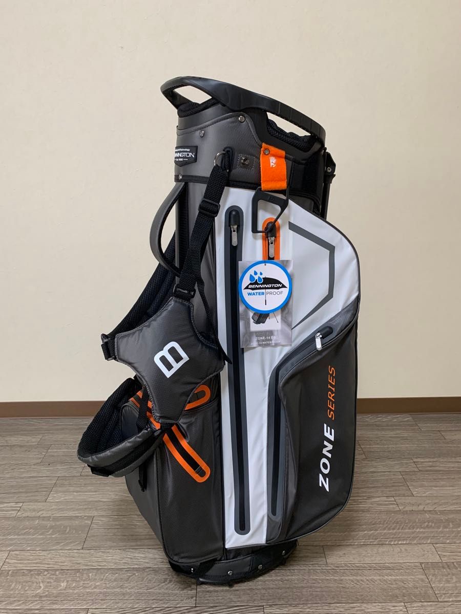 ベニントン スタンド式キャディバッグ お洒落で機能性豊かな14分割