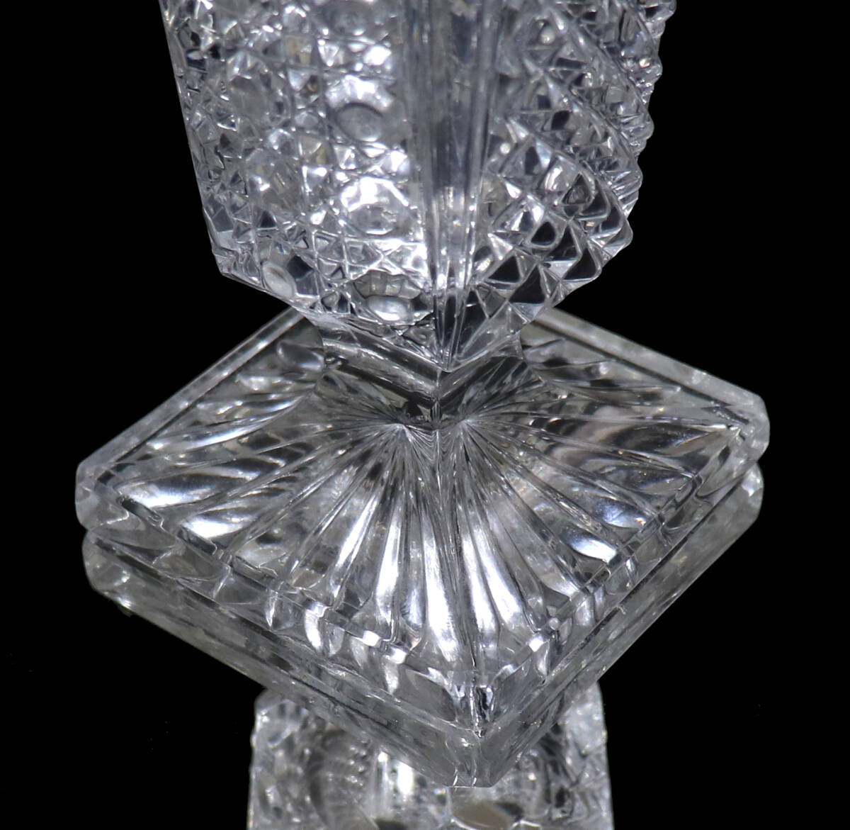 オールド・バカラ (BACCARAT) 極上美 大型 切子 花瓶 ディアマン