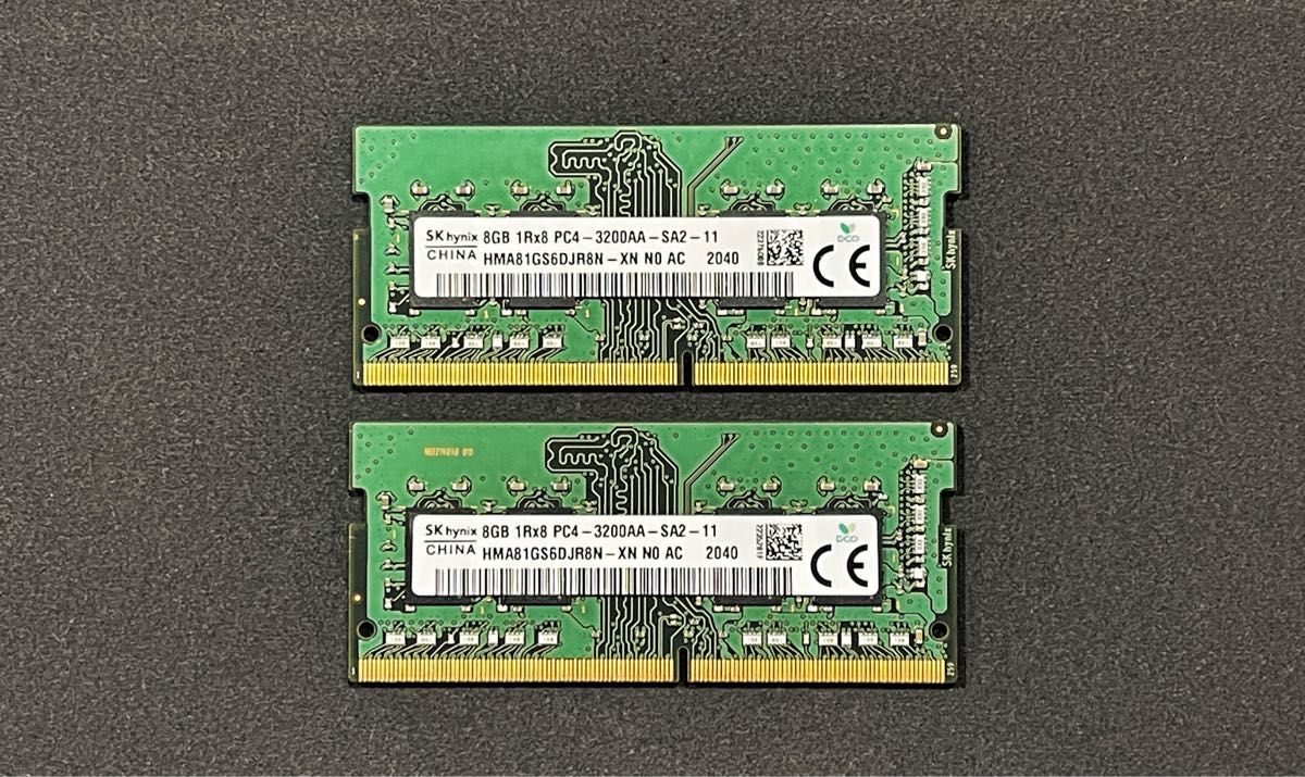 SK hynix 8GB DDR4 メモリ PC4-3200AA 2枚 ノート用｜Yahoo!フリマ（旧