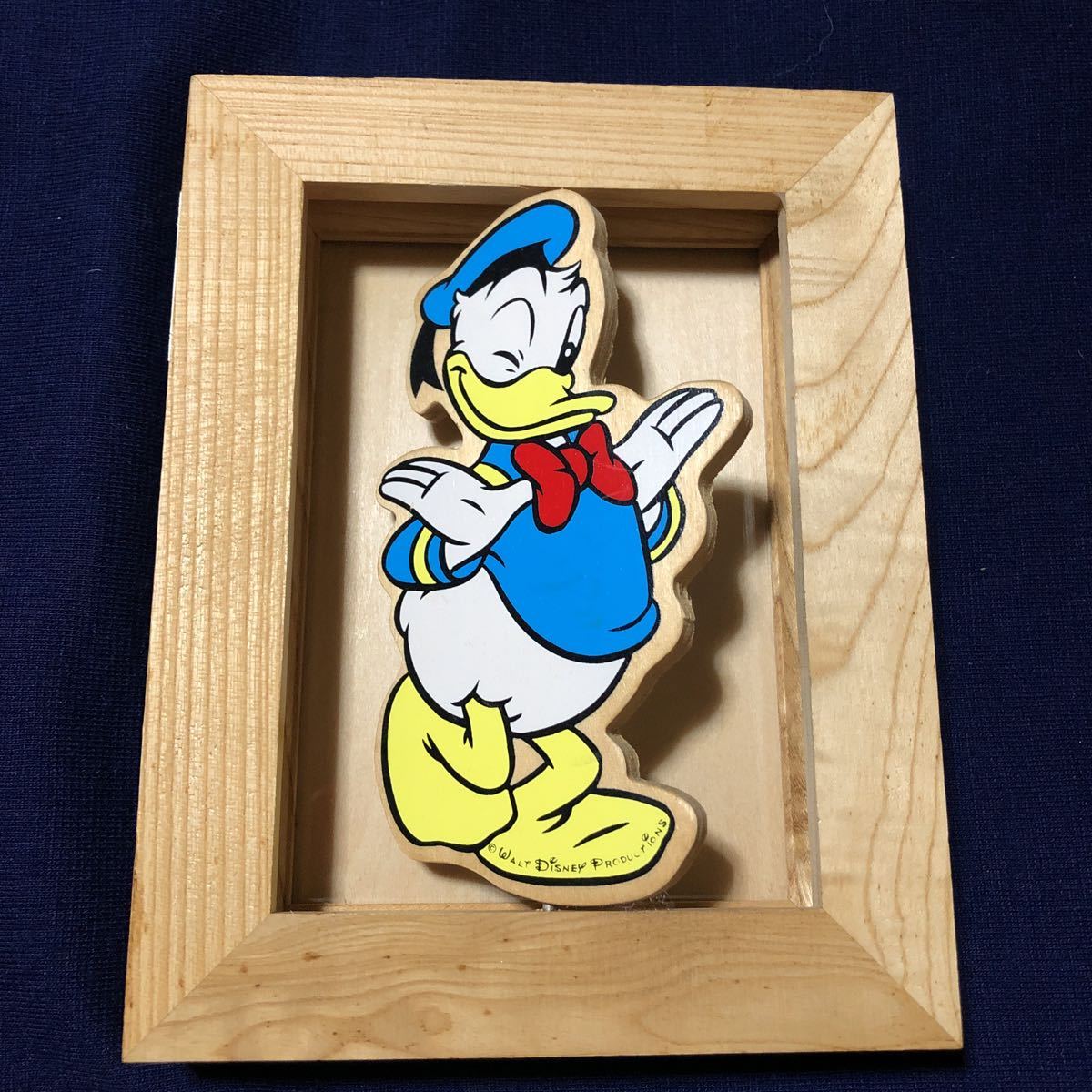 レトロ 激レア希少品 Disney ディズニー ドナルド・ダック 木製フォト