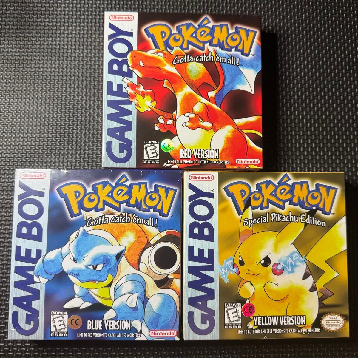 GB ゲームボーイソフト ポケットモンスター赤 青 黄 未開封シュリンク