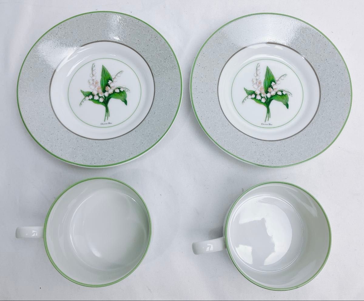 未使用品 クリスチャンディオール ミリラフォーレ カップ&ソーサー2客