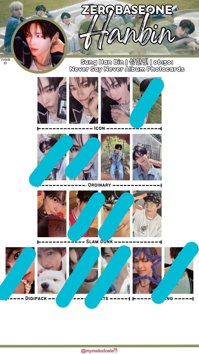 ZEROBASEONE BLUE PARADISE 特典 トレカ NEVER SAY NEVER 封入