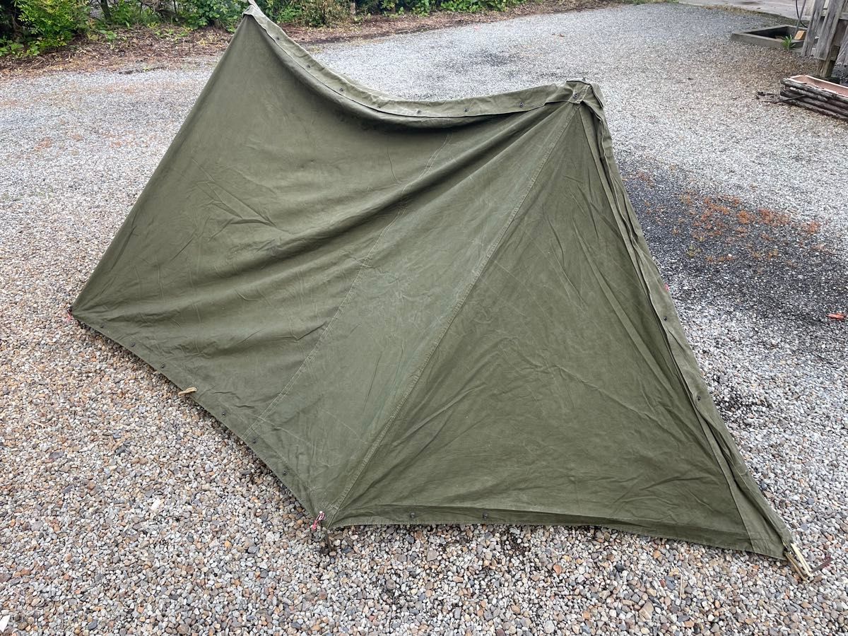 US パップテント ハーフシェルター 2枚 ポールあり・ペグなし 米軍 軍