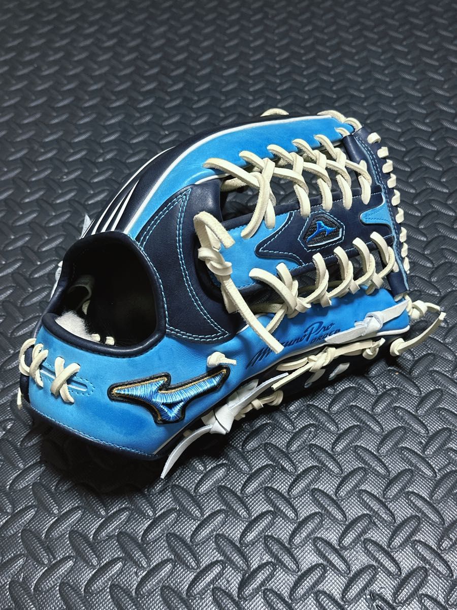 日本製 ミズノプロ ダイバーシティブルー オーダー 軟式 外野手