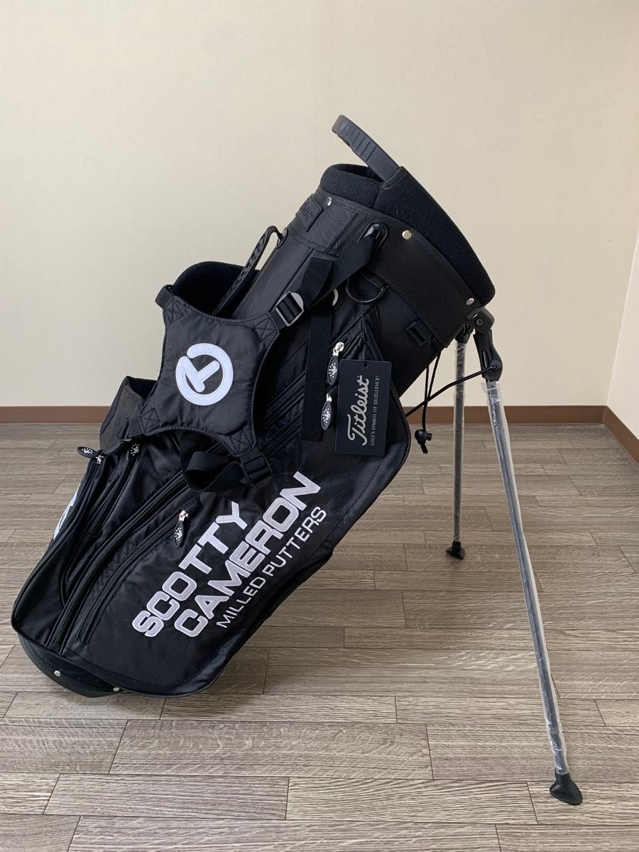人気のブラック スコッティキャメロン スタンド式キャディバッグ 軽量