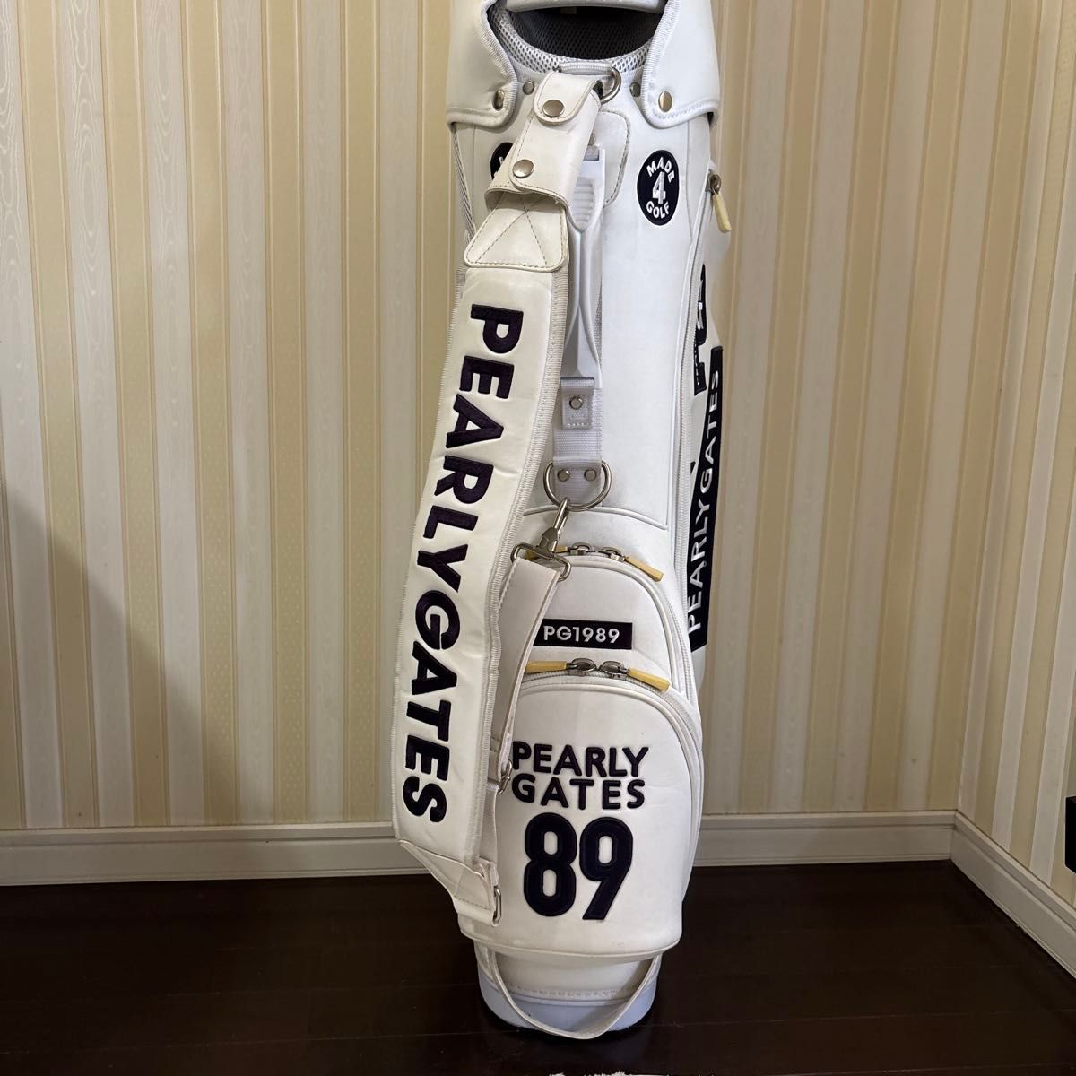 パーリーゲイツ キャディバッグ ヘッドカバー セット ホワイト ゴルフ