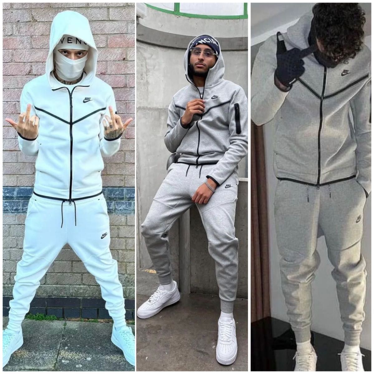 廃盤 グレー メンズXL/L テックフリース セットアップ NIKE 過去モデル