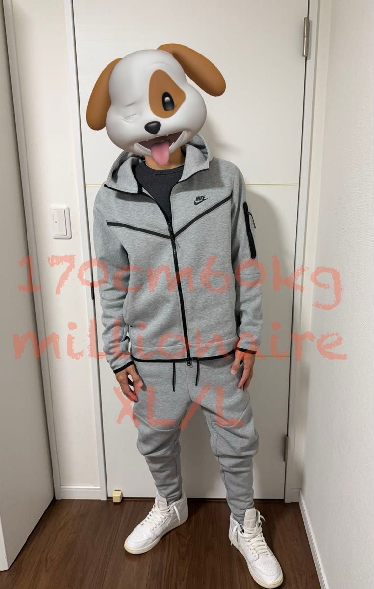 廃盤 グレー メンズXL/L テックフリース セットアップ NIKE 過去モデル