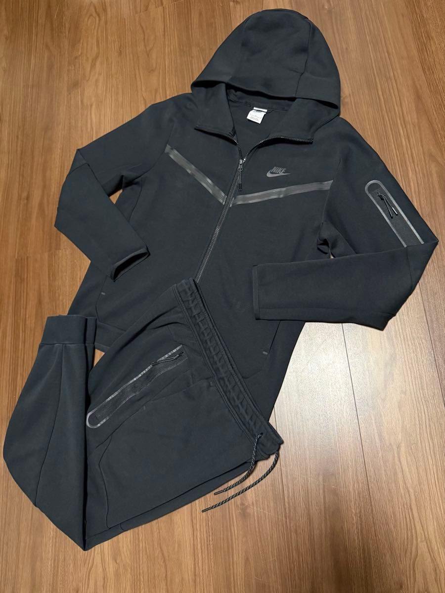 メンズL ブラック テックフリース セットアップ NIKE 黒 過去モデル