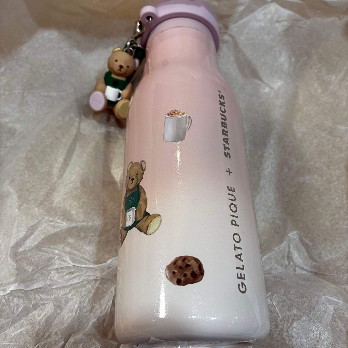 新品 スターバックス ジェラピケ ステンレスボトル ピンク スタバ