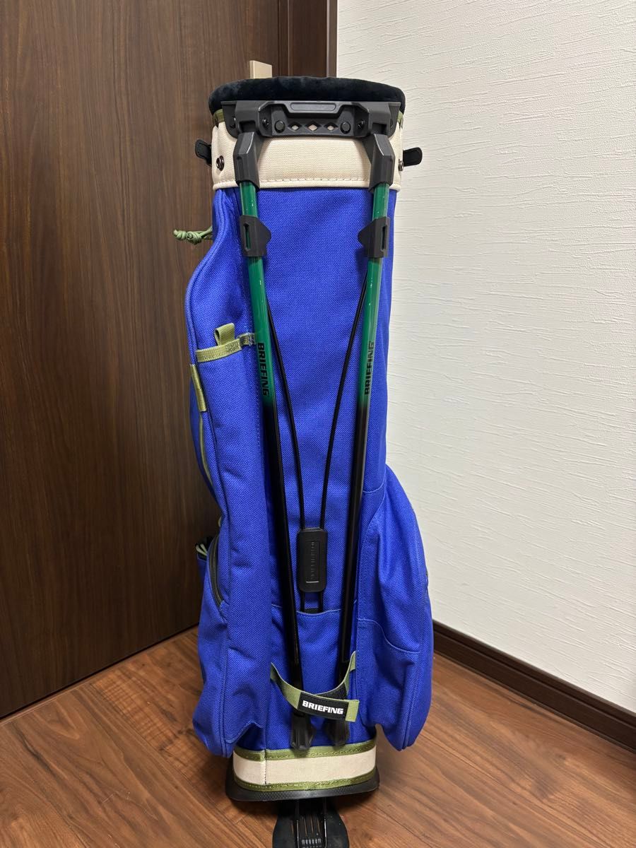 ブリーフィング キャディバッグ CR-8 #02 ブルー アイボリー スタンド