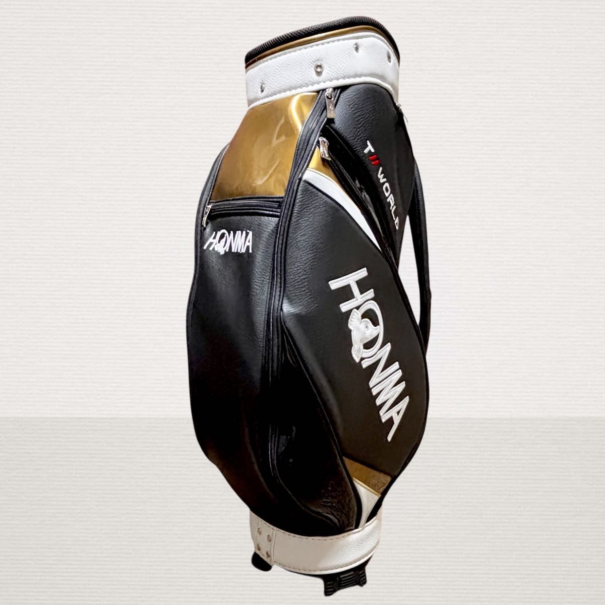HONMA ホンマ T//WORLD キャディバッグ 黒白ゴールド 美品 高級モデル