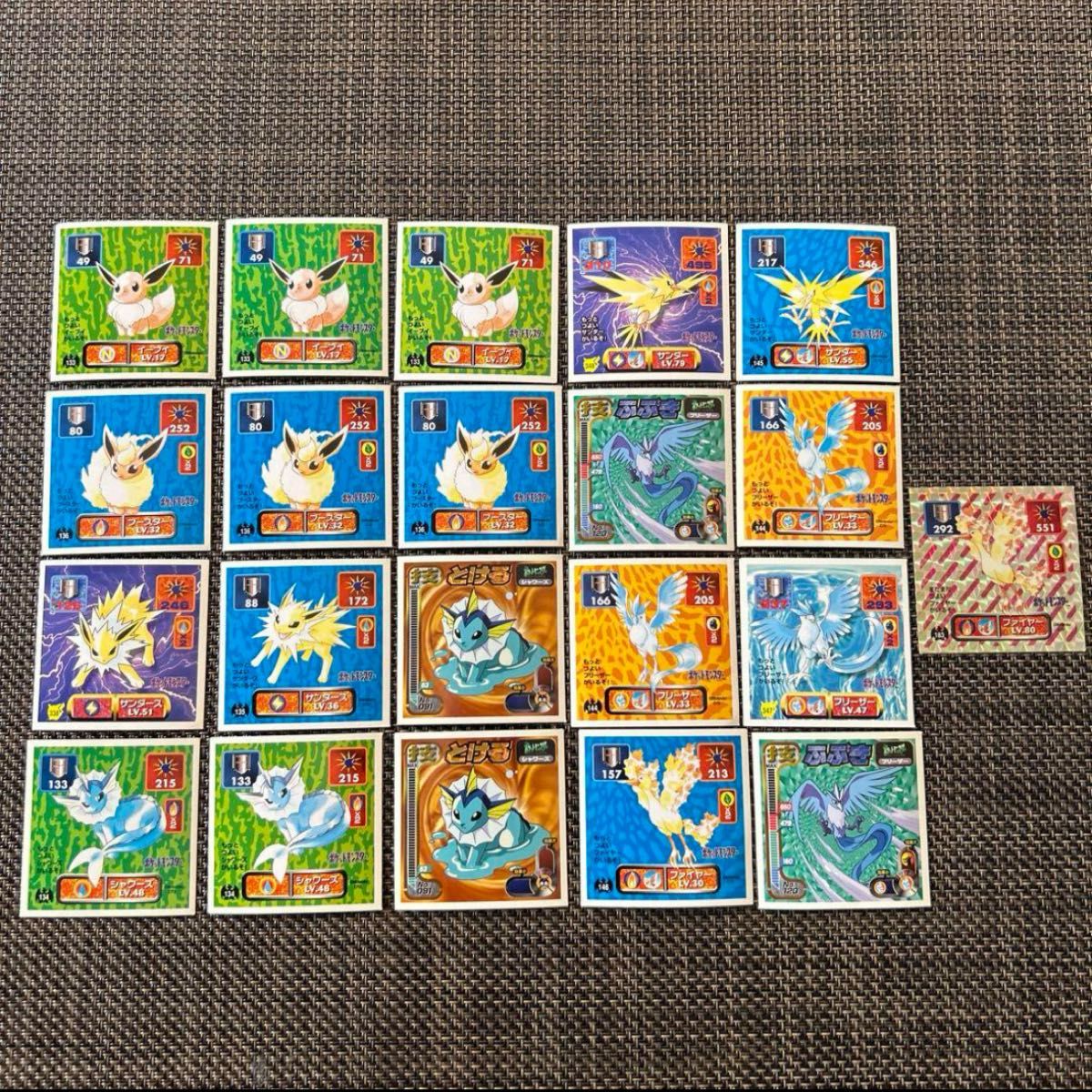 ポケモン最強シール烈伝 イーブイ進化セット&三大鳥｜Yahoo!フリマ（旧