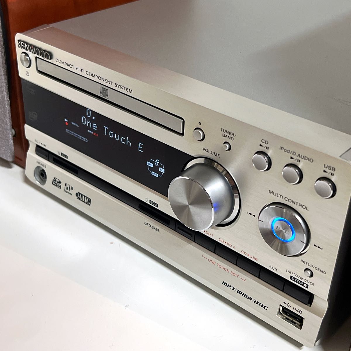 美品】KENWOOD RD-UDE77 ミニコンボ CD USB SD MP3リモコン付き コンポ