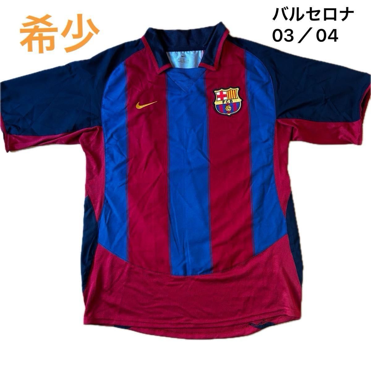 美品】FCバルセロナ 03/04レプリカ ユニフォーム 2003-04 M ナイキ