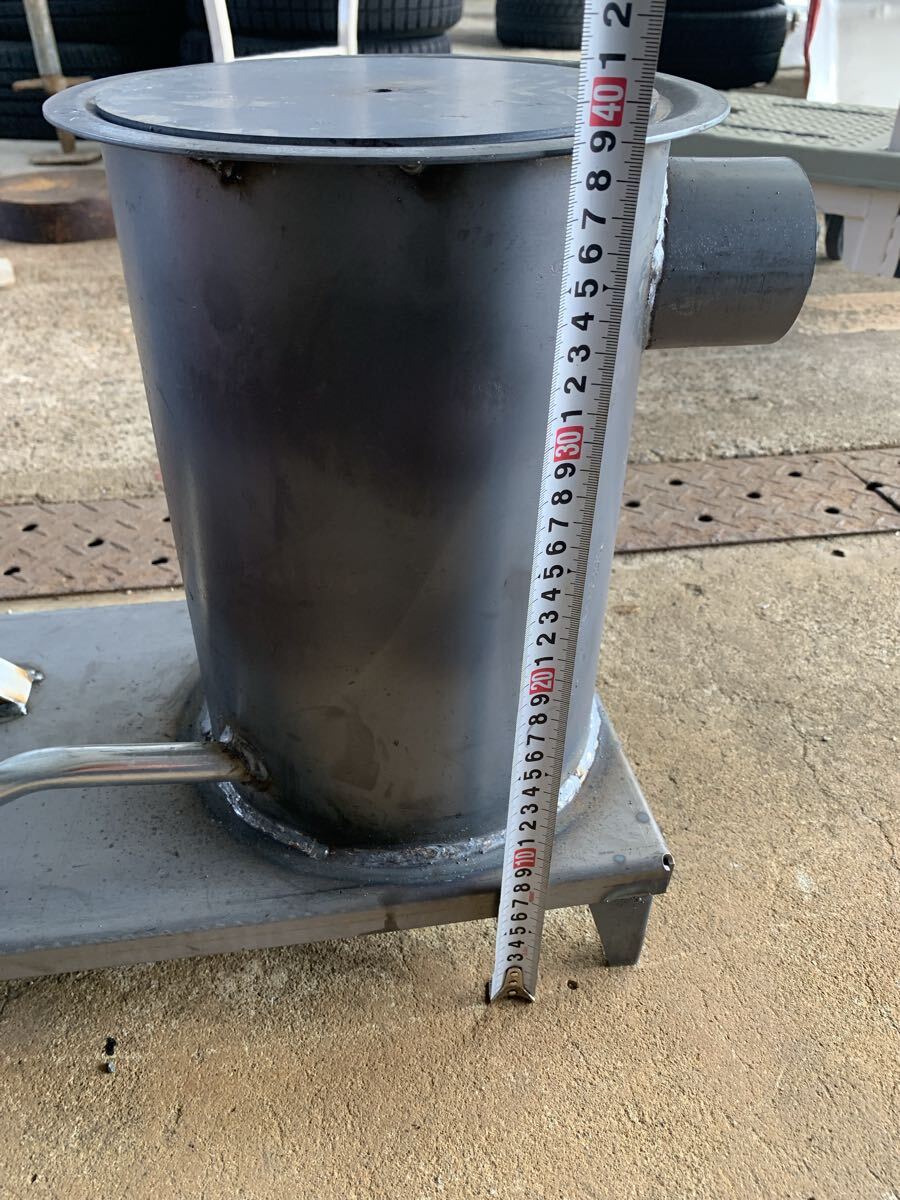 廃油ストーブ 煙突アダプタ付き80mm、100mm,煙突使えます。 高品質