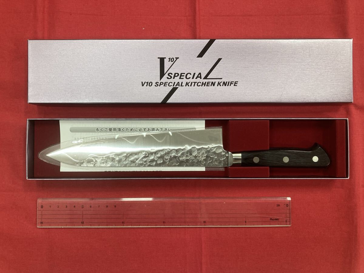 高村刃物 高村作 槌目 牛刀 210㎜＆ペティ130㎜ VG10鋼 未