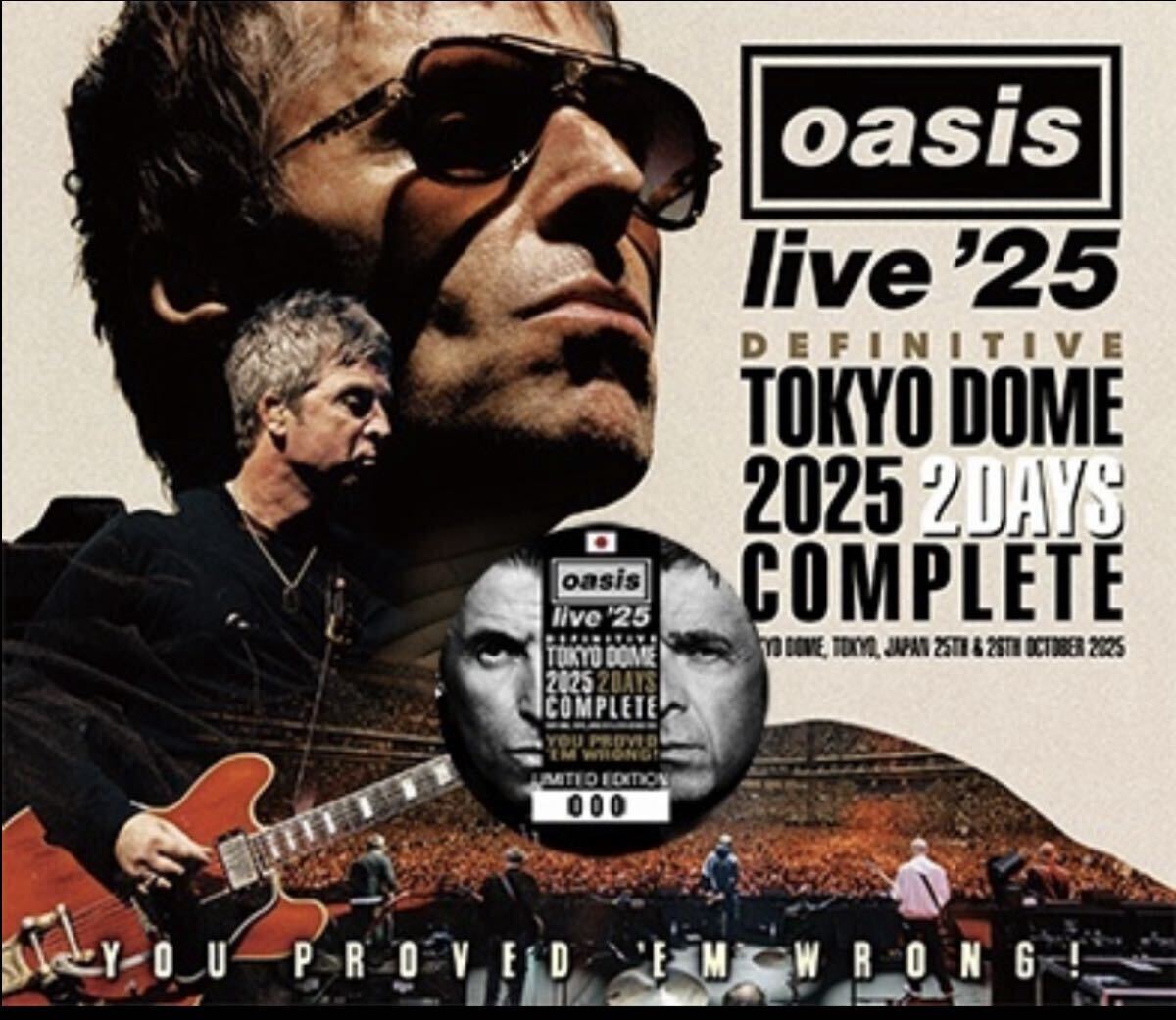 OASIS オアシス DEFINITIVE TOKYO DOME 2025 2 DAYS COMPLETE YOU