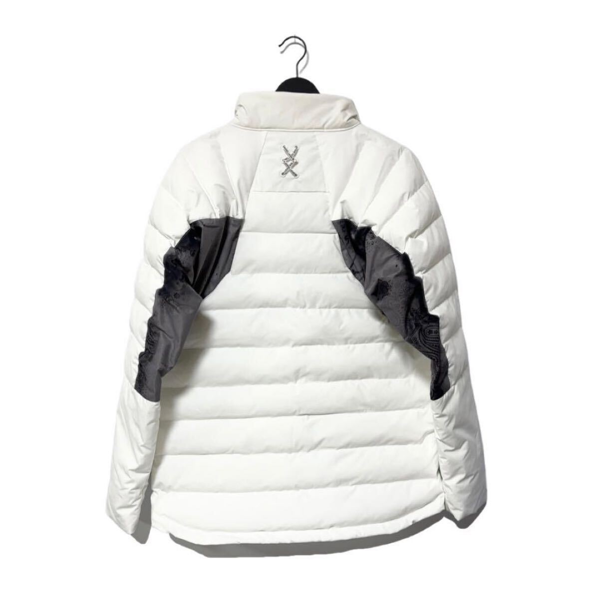 新品 ラッセルノ ゴルフ パデッド ジャケット ペイズリー ホワイト XL