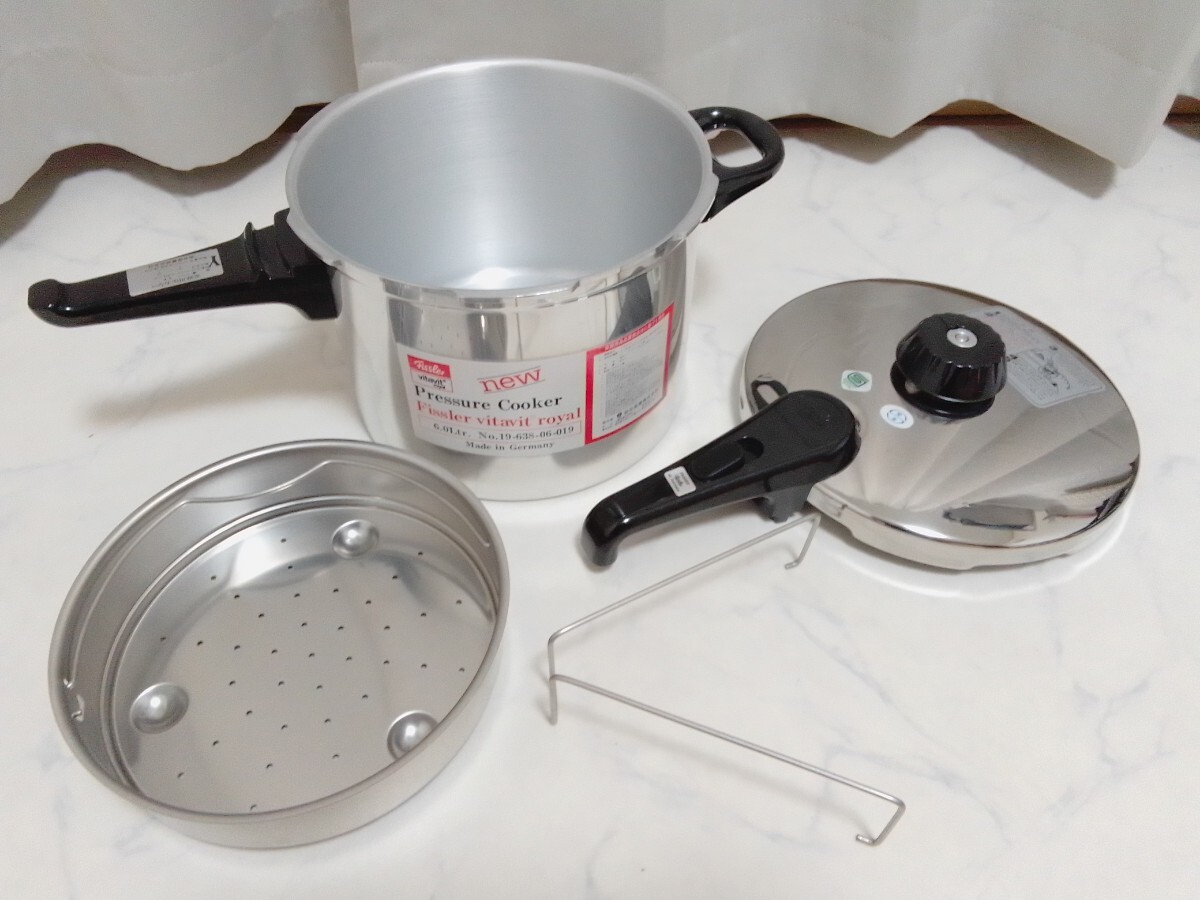 未使用 フィスラー ビタビット ロイヤル 6L 圧力鍋 IH不可 片手鍋 #エ