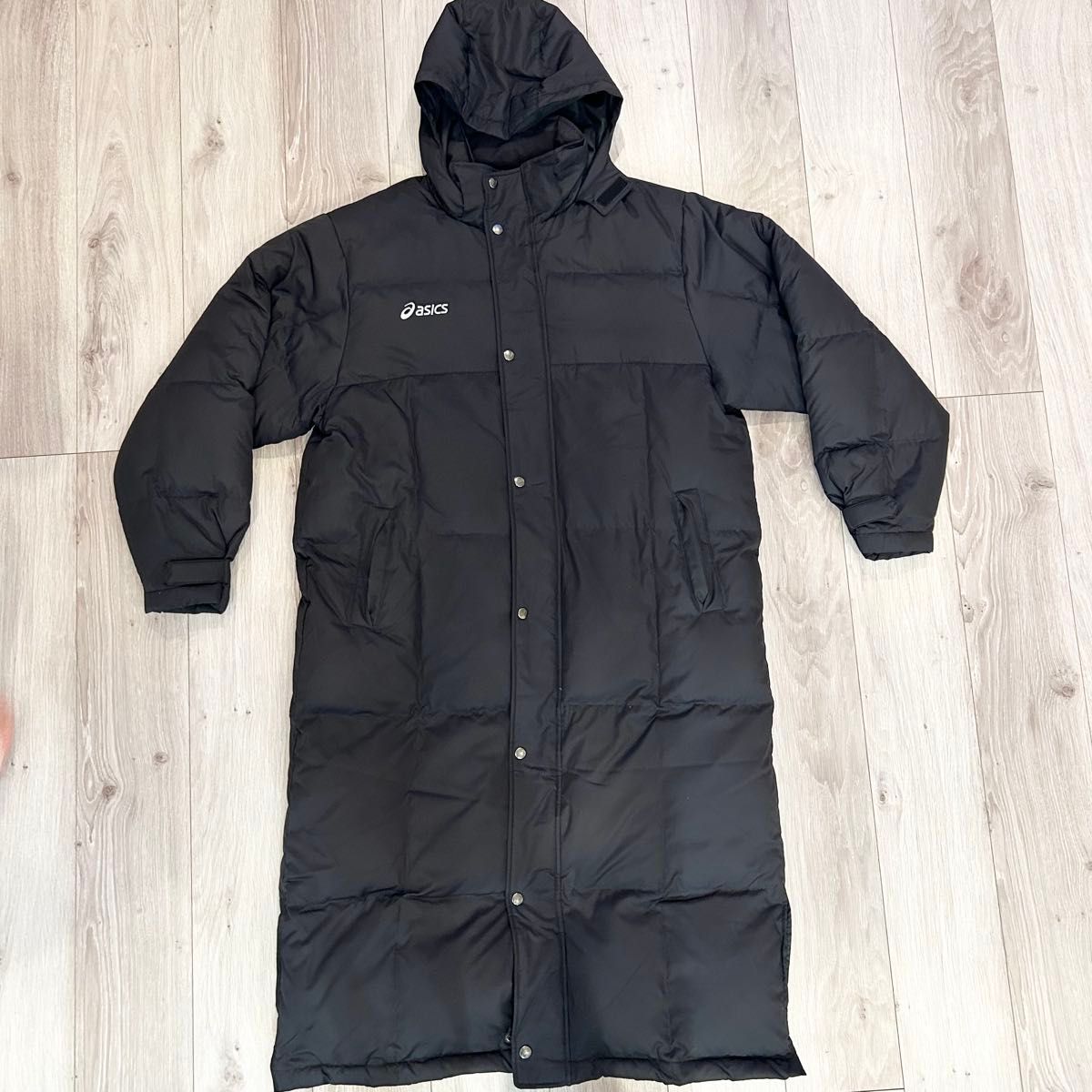 極暖】asics アシックス ロングダウンコート L ベンチコート ブラック