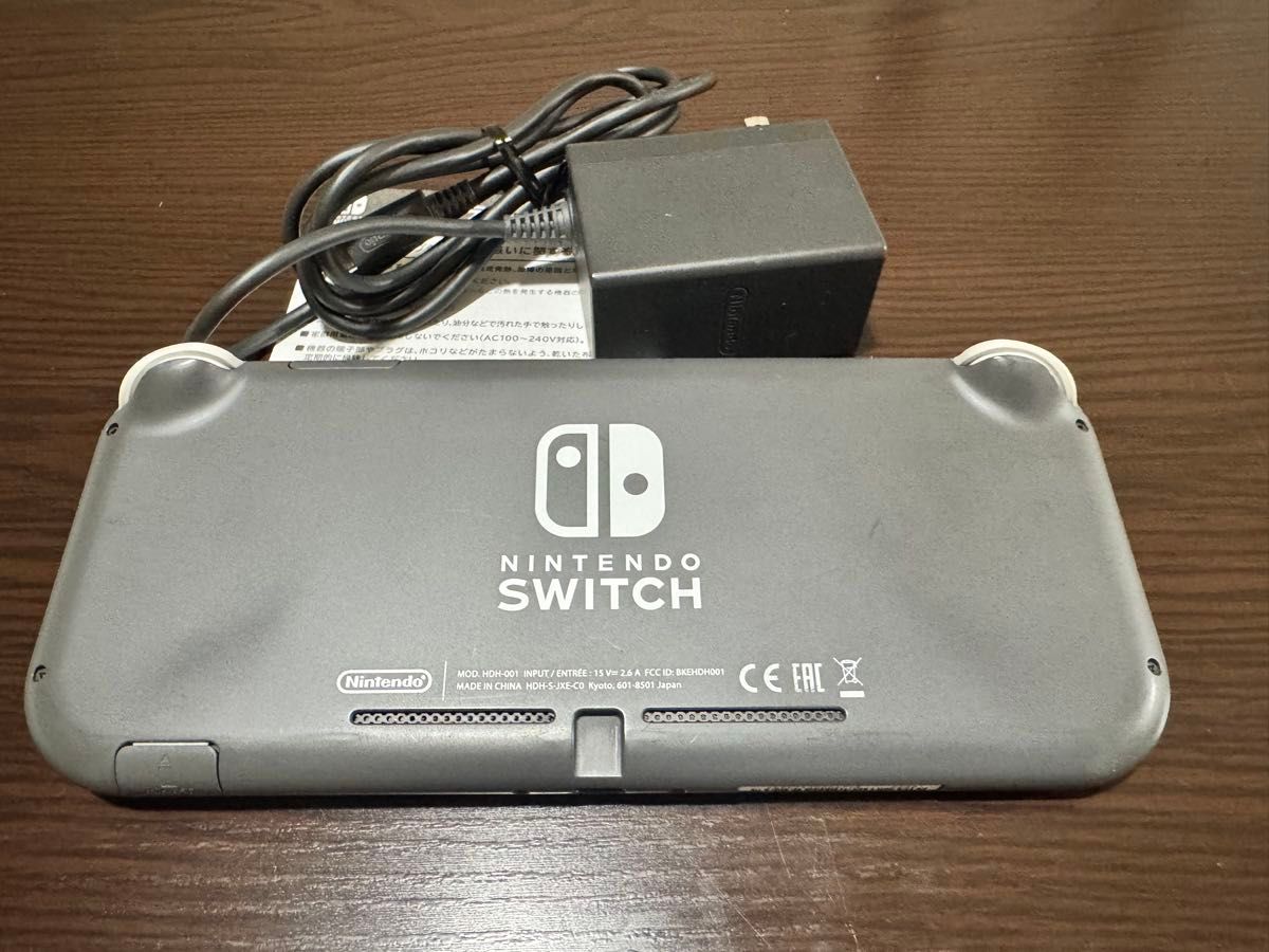 ジャンク】Nintendo Switch Lite グレー 1台 液晶に線有り 左