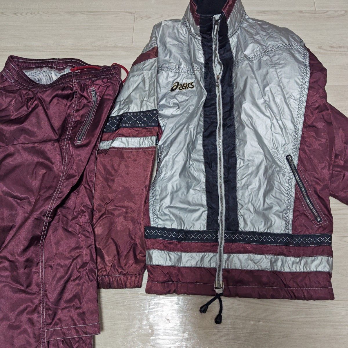 ASICSアシックス90's 上下 ジャージナイロンセットアップウインド