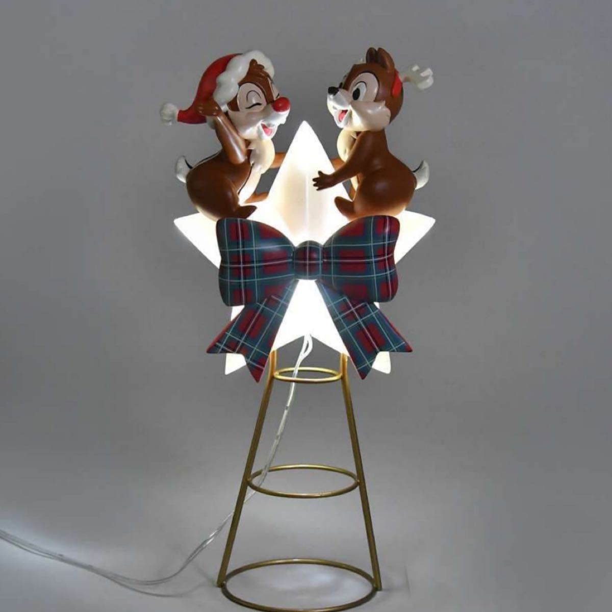 ディズニーストア クリスマス チップ＆デール ツリートッパー ライト