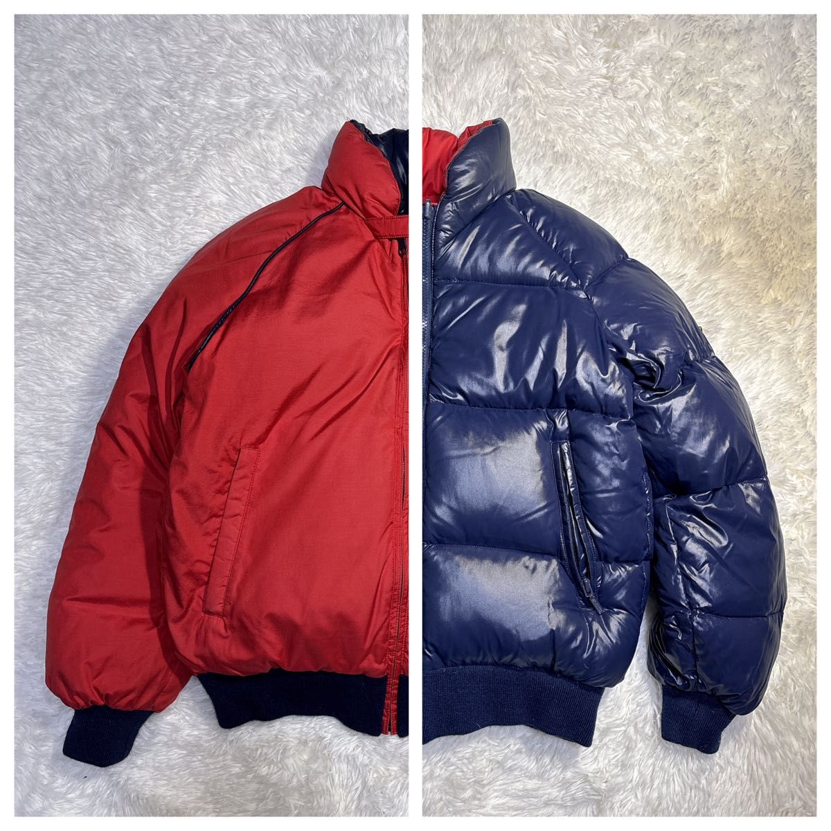 美品 モンクレール×アシックス 80年代リバーシブル ダウンジャケット