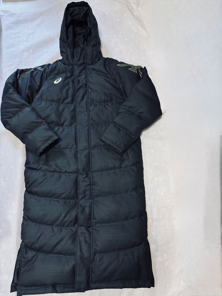asics アシックス ベンチコート L 黒 ロングダウン XA718N｜Yahoo